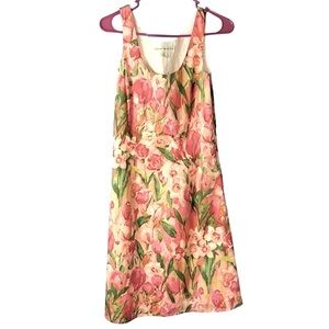 Tommy Hilfiger Pink and Green Flower Sleeveless Shift  Dress. Size 6P